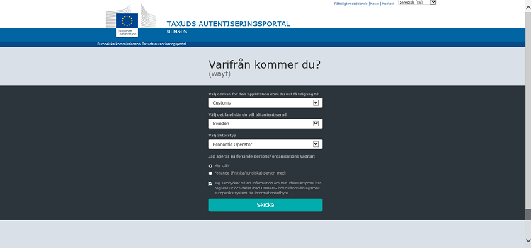 Sidan Varifrån kommer du i CDS