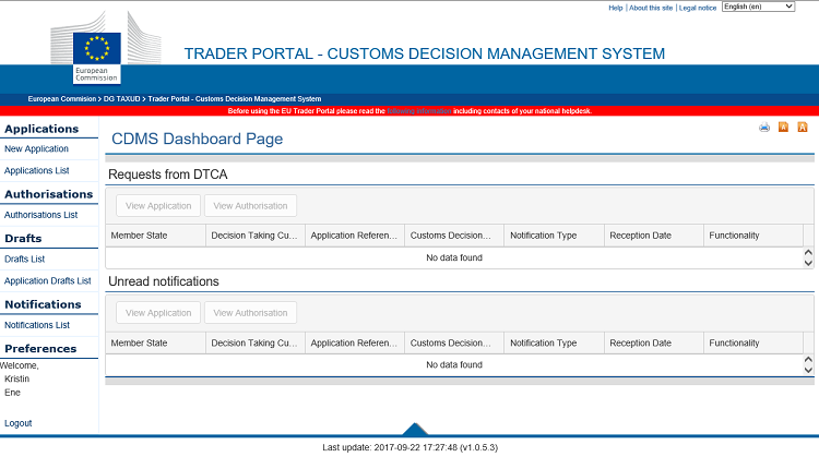 Sidan Dashboard, CMS