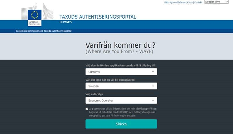 Sidan Varifrån kommer du i CDS